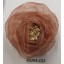 Flower Brooch w/ivory stamps 2" Old Rose