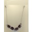 Necklace onChain w/Sq.&Round Beads 18 1/2" Blk/Sil