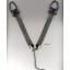 Necklace Snakeskin w/Dangling Chain 7"Gunmetal