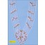 Applique Beaded Crochet Chainette Pendant 16" White and Natural