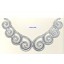 Collar w/spirals Plastic 6 1/2x3 1/2 Silver