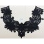 Collar Guipure w/5 flowers 8 x 10 Black