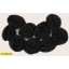 Collar Chiffon 9 Flower Applique 10 3/4" x 5 7/8" Black