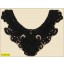 Collar Corded Applique Chiffon on Top "U" Shape 12x10 1/2" 