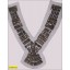 Collar Beaded Y-shape Applique Gunmetal