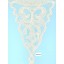 Collar Embroidered V shape on mesh 8 x 12 Off white/wht