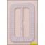 Buckle Plastic Rectangle Etching Surface 2" White