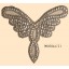 Rhinestone Applique Butterfly Shape Hot Fix 5.25"x4.5" Clear