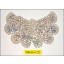 Applique Butterfly with colored rhinestones 4 1/2x2 1/2" Ivory