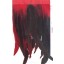 Fringe feather large mutitone12" Green/Red