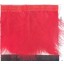 Fringe feather with red satin tape 6" Red