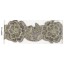 Lace w/double layer flowers&cording2 1/2Gol/Gold