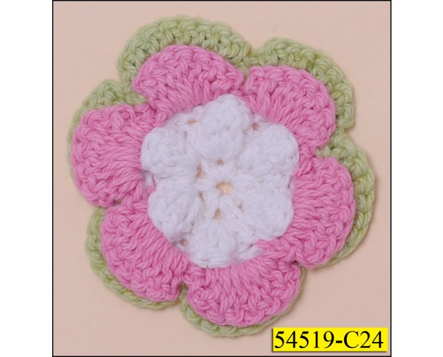Crochet Cotton Daisy Flower 1 7/8" 