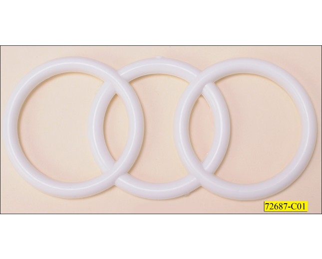 3 Plastic Rings Overlapped 4 3/4"x2 1/8" 