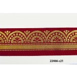 1 1/2" bright red and gold arch jacquard
