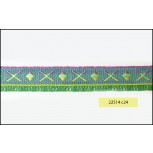 5/8'' Multicolor Jacquard "X" and diamonds with Fringe
