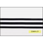 1 1/2" 5Poly stripes-3blk & 2White