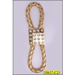 Buckles loop with square stones Gold