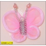 Beaded Organza Butterfly 4.5cm x 3.7cm