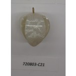Zipper Puller lotus shape 1 3/8 Gold/2toneWhite