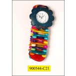 Watch with colorful coconut shell and beads Muti Colors