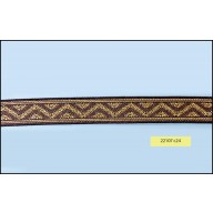 Lurexed Woven Jacquard 3/4" Brown and Gold
