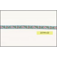 1/4'' Small Flower Jacquard with background