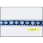 5/8" Blue and Silver Jacquard Tape