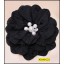 Flower Applique with 5 pearls 16cm Black