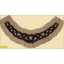 Collar Beaded U-shape Applique 13 1/2"x5 1/2" Black